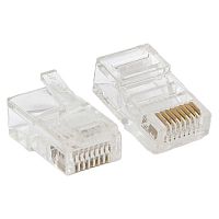 Коннектор RJ-45 TERACOM PRO неэкранированный 8P8C 30мкд Cat.5E универсальный (упак.10шт) | код TRP-PLUG-5EUTP-10 | EKF