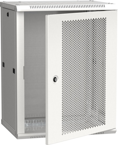 ITK Шкаф настенный LINEA W 12U 600х450мм дверь перфорированная RAL 7035 | код LWR3-12U64-PF | IEK