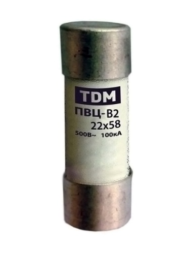 Плавкая вставка ПВЦ-B2 22х58 aR (быстродействующая) 20А TDM | код SQ0729-0055 | TDM