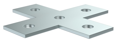 Пластина соединительная X-образная для STRUT-профиля HDZ | код CLM50D-PXS-136-40-HDZ | IEK