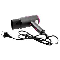 Фен со складной ручкой ELX-HD13-C02 PRO 1600Вт 220-240В черн./роз. Ergolux 15209