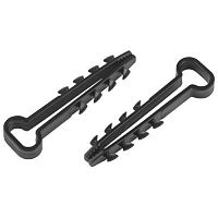 Дюбель-хомут для плоского кабеля 6-14 мм чёрный (10 штук) NO-225-224 | код Б0066277 | ЭРА