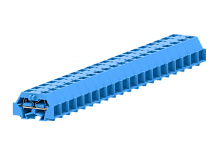 241354 Клемма TB концевая проходная 2-2 с бок. подключ. с защелк. ножками, син., шт | код 241354 | SUPU