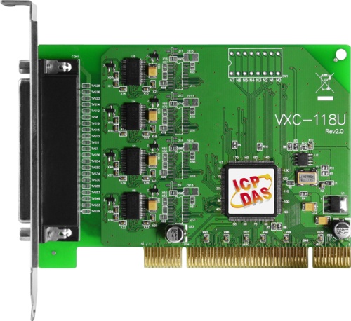 VXC-118U CR Universal PCI, Serial Communication card with 8 RS-232 ports (RoHS)Includes one CA-PC62M D-Sub connector. | код 00-06100854 | ICP DAS