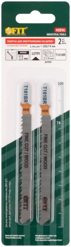 Полотно по дереву HCS шлифованные под свободным углом реверсивные зубья 100/74/2.5мм (T101BR) (уп.2шт) FIT 40896 фото 3