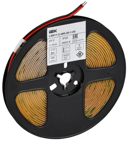 Лента LED 5м COB-480LED 11Вт/м IP20 8мм 24В 6500К IEK | код LSR11-2-480-20-1-05 | IEK фото 2