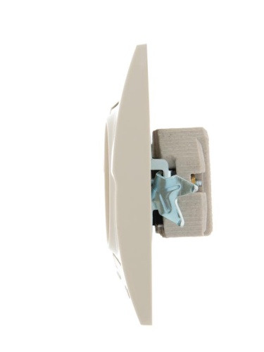 DERIY Розетка без заземления ПБТ кремовая | код 702-0303-121 | Lezard фото 2