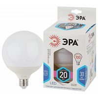 Лампа светодиодная LED G120-20W-4000K-E27 G120 20Вт шар 4000К нейтр. бел. E27 декор. | Код. Б0049081 | ЭРА