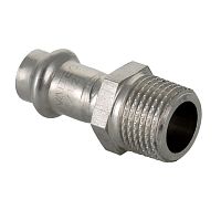 Соединитель нерж. сталь с нар.р. 22х3/4" | код. VTi.901.I.002205 | VALTEC