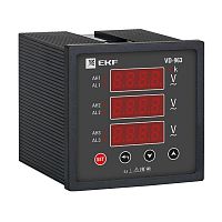 Вольтметр цифровой VD-963 на панель 96х96 трехфазный | код vd-963 | EKF