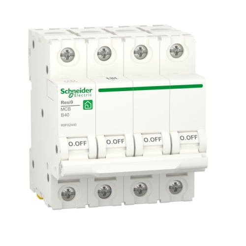 RESI9 АВТОМАТИЧЕСКИЙ ВЫКЛЮЧАТЕЛЬ (АВ) B 40А 4P 6000A | код R9F02440 | SCHNEIDER ELECTRIC