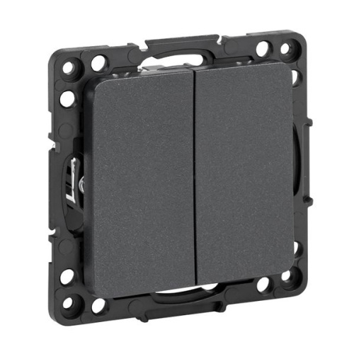 Стокгольм Механизм Выключателя 2-кл, 10А черный PROxima | код EZV10-023-10 | EKF фото 3