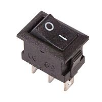 Выключатель клавишный 250В 3А (3с) ON-ON черн. Micro (RWB-102) | Код. 36-2030 | Rexant