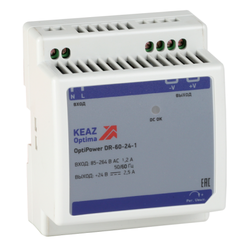 Блок питания OptiPower DR-60-24-1 | код 284546 | КЭАЗ