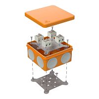 Коробка огнестойкая для о/п двухкомпонентная 60-0300-FR2.5-8 Е15-Е120 RAL2004 100х100х50 (14 шт/кор) Промрукав | код 60-0300-FR2.5-8 | ПРОМРУКАВ