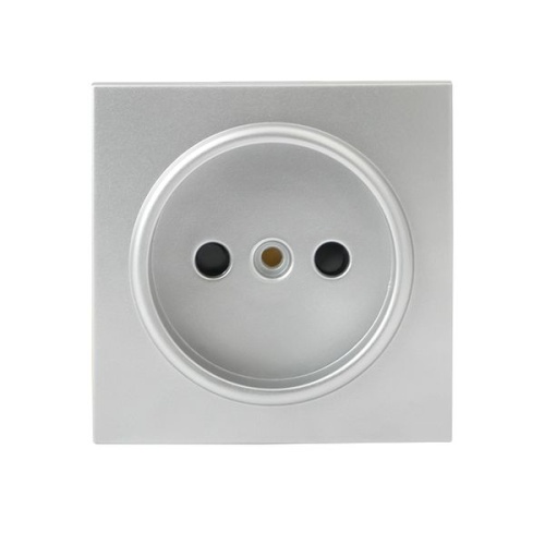 Валенсия лицевая панель розетки 1-местной б/з 10 А сталь с защ, штор, PROxima | код ESR10-L-022-30 | EKF фото 3