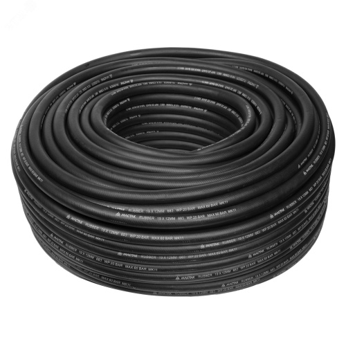 Шланг пневматический высокого давления 12х19 мм бухта 100 м резиновый | код 683-12100 | Мастак