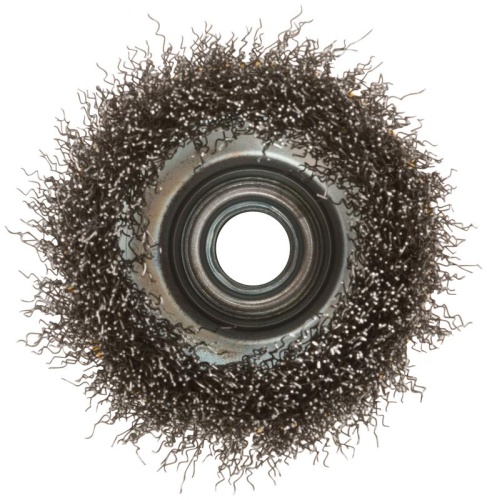 Кордщетка-чашка, гайка М14, волнистая проволока, нержавеющая сталь 75 мм | код 38842 | FIT фото 4