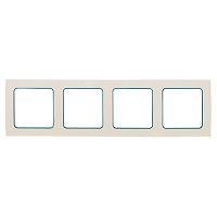 Стокгольм Рамка 4-местная белая с линией цвета синий PROxima | код EAM-G-305-30 | EKF