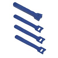 Cabeus CLAMP-125-BL Хомут для кабеля, липучка с мягкой застежкой, 125x14 мм, синий (10 шт.) | код 9342c | Cabeus