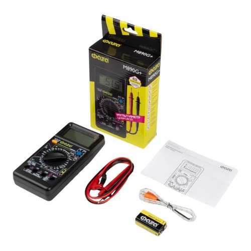 Мультиметр цифровой M890G+ ФАZА 5008854 фото 7