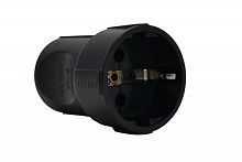 Розетка штепсельная с/з чёрная 50/400 Accessories | код 715-0600-606B | Lezard