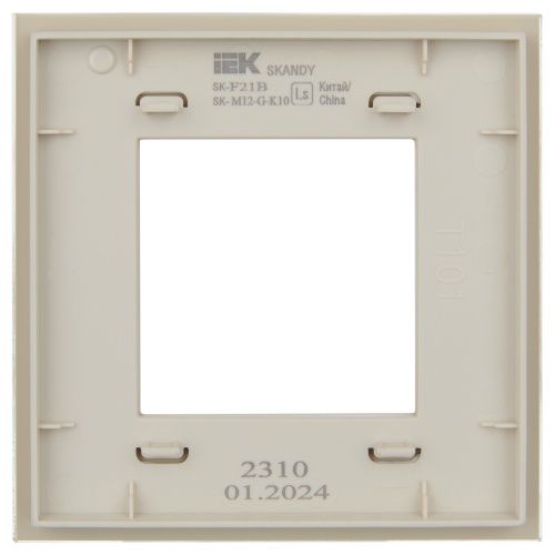 SKANDY Рамка 1-мест. SK-F21B стекло беж. IEK | код SK-M12-G-K10 | IEK фото 4