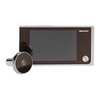 Видеоглазок дверной REXANT (DV-114) с цветным LCD-дисплеем 3.5, широкий угол обзора 120° | код 45-1114 | REXANT