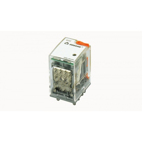 DRPE-4C-LR-D12-07Z(H), Реле 4СО, 12VDC, 5A, c индикац./тест.кн, шт | код 30010000215 | DEGSON