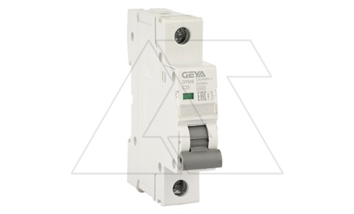 Авт. выключатель GYM8-1P-25C, 1P, 25A, хар-ка C, 4,5kA, 1M | код GYM81P25C | GEYA