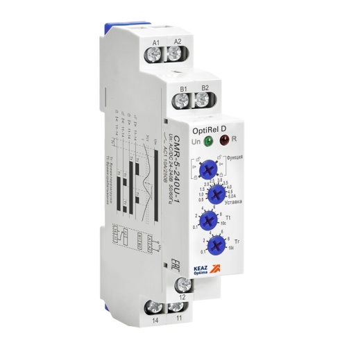Реле контроля тока OptiRel D CMR-16-240U-1 16…16А 10А 1СО 24-240АС/DC | код 332028 | КЭАЗ