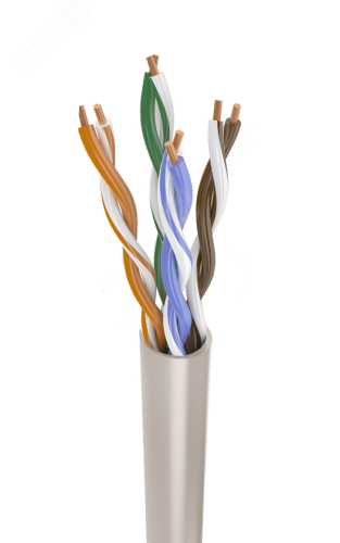 Кабель СегментЛАН U/UTP Cat5e PVCLSнг(А)-LS 2х2х0.52 | код С4931 | СегментЭнерго