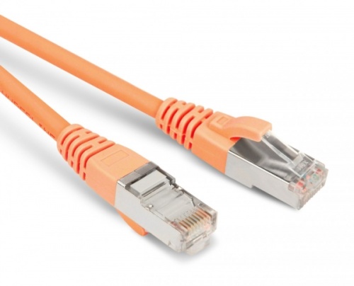 Патч-корд F/UTP экран. Cat.6 LSZH 10 м оранжевый, Hyperline PC-LPM-STP-RJ45-RJ45-C6-10M-LSZH-OR | код 230380 | Hyperline