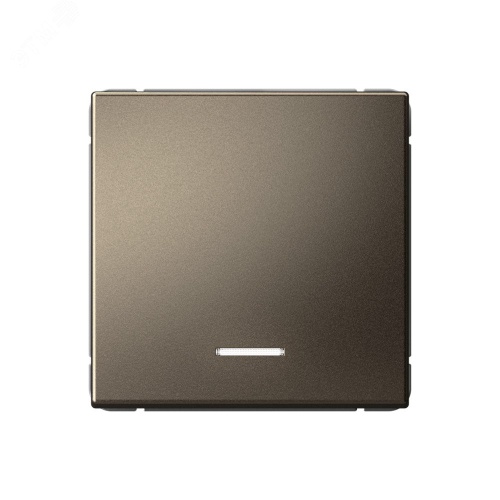 Выключатель 1-кл. ArtGallery (сх. 1а) 10AX с подсветкой механизм мокко | код GAL000613 | Systeme Electric