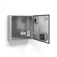 Термошкаф с обогревом и активной вентиляцией, IP55, -40град. до +50град.С, 600x600x210 мм | код ТШ-11В | Тахион-климат