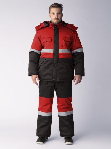 Костюм зимний Профи-Норд (тк.Смесовая,250) п/к, черный/красный,52-54,158-164 | код 87480132 | Факел Костюм зимний Профи-Норд (тк.Смесовая,250) п/к, черный/красный,52-54,158-164 | код 87480132 | Факел