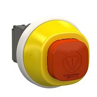Кнопка аварийного останова с подсветкой, LED,24VAC/DC,1НО+1НЗ, XB5AS84W3B5 | код XB5AS84W3B5 | SCHNEIDER ELECTRIC