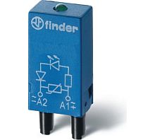 Модуль индикации и защиты зеленый светодиод 6-24VAC/DC | код 9902002459 | FINDER