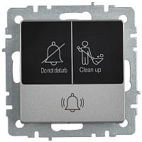 BRITE Кнопка звонка с индикацией для отелей 10А ВС10-1-9-БрС сталь IEK | код BR-V14-2-10-K46 | IEK