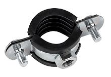 Хомут стальной 1 1/4" (40-45 мм), с уплотнителем | код hsu1114 | EKF