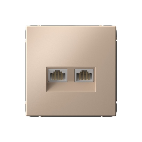 ARTGALLERY РОЗЕТКА двойная компьютерная RJ45+RJ45, кат.6А, механизм, ПЕСОЧНЫЙ | код GAL001288 | Systeme Electric
