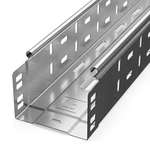 Лоток перфорированный Стандарт INOX (AISI 304) 100х80х3000 (0,8 мм) (3 м/уп) Промрукав | код PR16.2330 | ПРОМРУКАВ