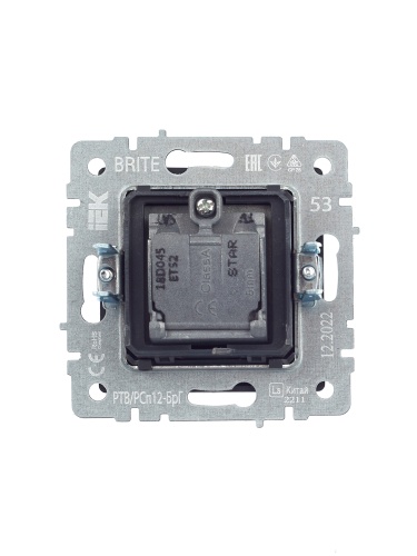 BRITE Розетка двойная TV+SAT РТВ/РСп12-БрГ графит | код BR-AF20-O-K53 | IEK фото 2 BRITE Розетка двойная TV+SAT РТВ/РСп12-БрГ графит | код BR-AF20-O-K53 | IEK фото 2