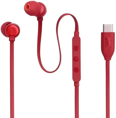 Гарнитура внутриканальные JBL Tune 310C красный проводные в ушной раковине (JBLT310CRED) | код 2030373 | JBL