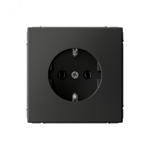 Розетка ArtGallery 16А с заземл. механизм базальт | код GAL001443 | Systeme Electric