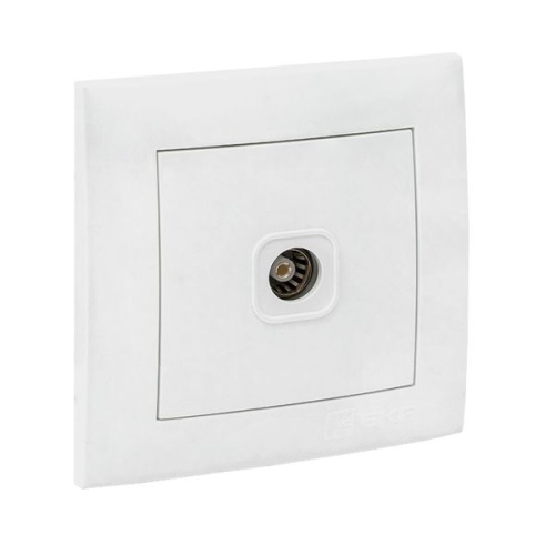 Валенсия розетка телевизионная 1-местная проходная 14дБ-240МГц белая PROxima | код EWA00-127-10 | EKF фото 4