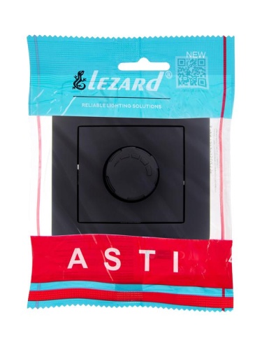 Светорегулятор повор-нажим. СП ASTI для LED ламп в сборе черн.бархат LEZARD 7081-4242-163 фото 5