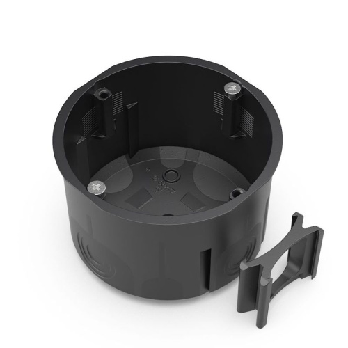 Коробка установочная 60-0710-9005СП двухкомпонентная для сплошных стен черная 68х47 (210шт/кор) | код 60-0710-9005СП | Промрукав