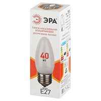 Лампа накаливания B36 40Вт свеча матовая E27/E27 230В Эра Б0066400
