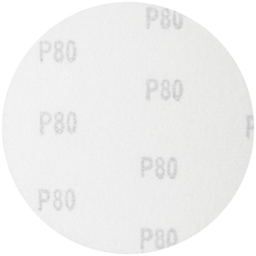 Круги шлифовальные сплошные (липучка), алюминий-оксидные, 125 мм, 5 шт Р 80 | код 39774 | КУРС фото 2